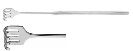 ГАЧОК 4-ЗУБ. ТУП. ВЕЛ. ВИГНУТ. 165MM